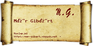 Már Gibárt névjegykártya